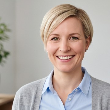 KI-generiertes Profilbild einer fiktiven Person – Leonie Hartmann Profilbild der fiktiven Person Leonie Hartmann